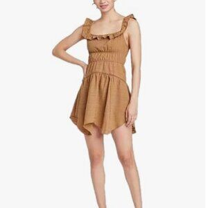 Wild Fable Ruffled Coquette Tiered Skater Dress